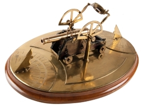  Canon-type sundial with the emblem of the Armament and Building Engineers Corps