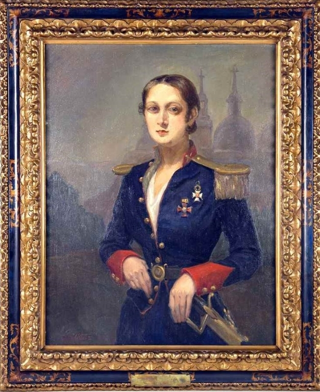 Óleo sobre lienzo. Retrato de Agustina de Aragón. Lucio Rivas, 1950.  (BIC). Museo del Ejército.