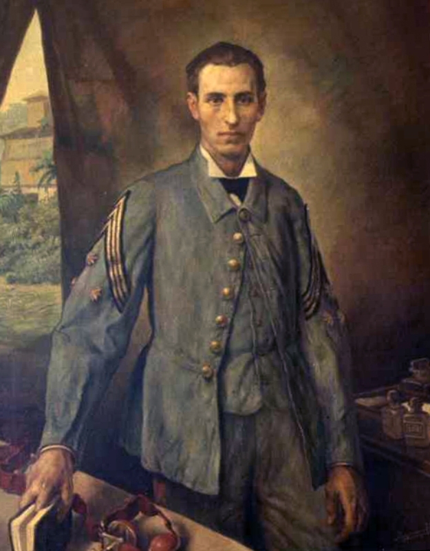 Retrato al óleo del capitán médico Santiago Ramón y Cajal. Museo del Ejército.