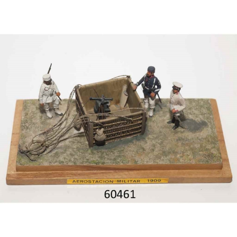 Miniaturas.- Diorama del Servicio de Aerostación Militar. Museo del Ejército.