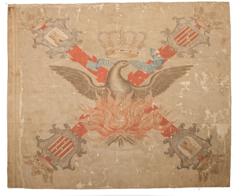 Bandera sencilla del Regimiento de Infantería Courten nº 6. 1796-1808.