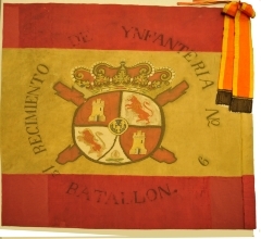  Bandera del primer batallón del Regimiento de Infantería Soria nº 9, 1844