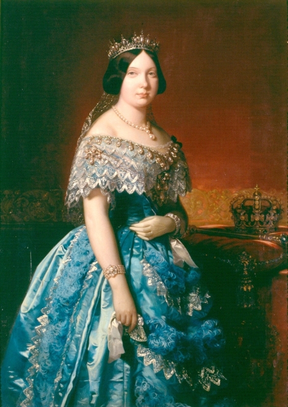 Retrato de la reina Isabel II - 1850. Óleo sobre lienzo. Autor Federico de Madrazo y Kuntz. Museo del Ejército.