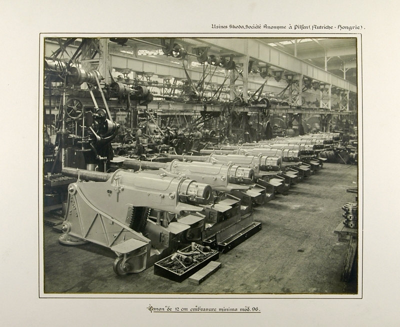 Fotografía del armamento e instalaciones de la Fábrica de Skoda Pilsen. Fotógrafo Max Jaffé. Museo del Ejército.