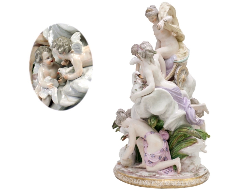 La Venus del Museo del Ejército está realizada en los talleres de la Fábrica Real de Porcelana de Meissen (Sajonia, Alemania).
